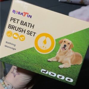 Pet Bath Brush Set - Cream